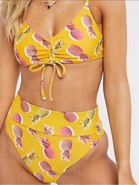 Aerie Yellow Pineapple Bikini Bottom